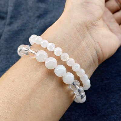 natural white moonstone bracelet